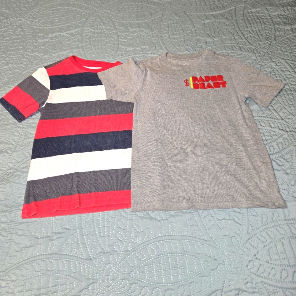 Wonder Nation Boy's S 6-7 Striped and Graphic T-Shirts Set